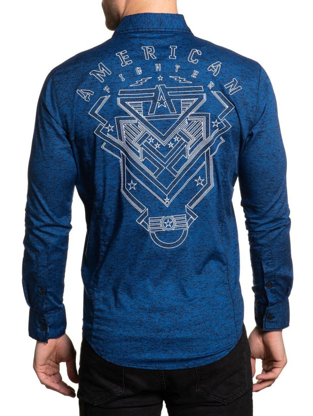 NWT | American Fighter Sequence Long Sleeve Woven Button Down Shirt | XL